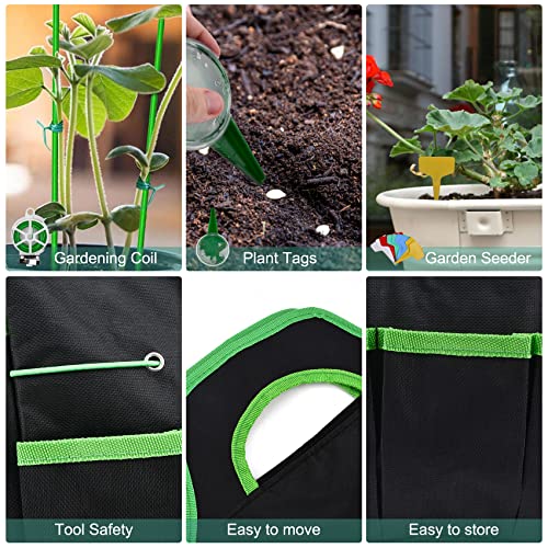 Gardening Tools Set 19 Piece, Stainless Steel Heavy Duty Garden Tools with Non-Slip Ergonomic Handle, Storage Tote Bag, Gloves, Durable Outdoor Hand Tools, Ideal Gardening Kit Gifts for Women and Men