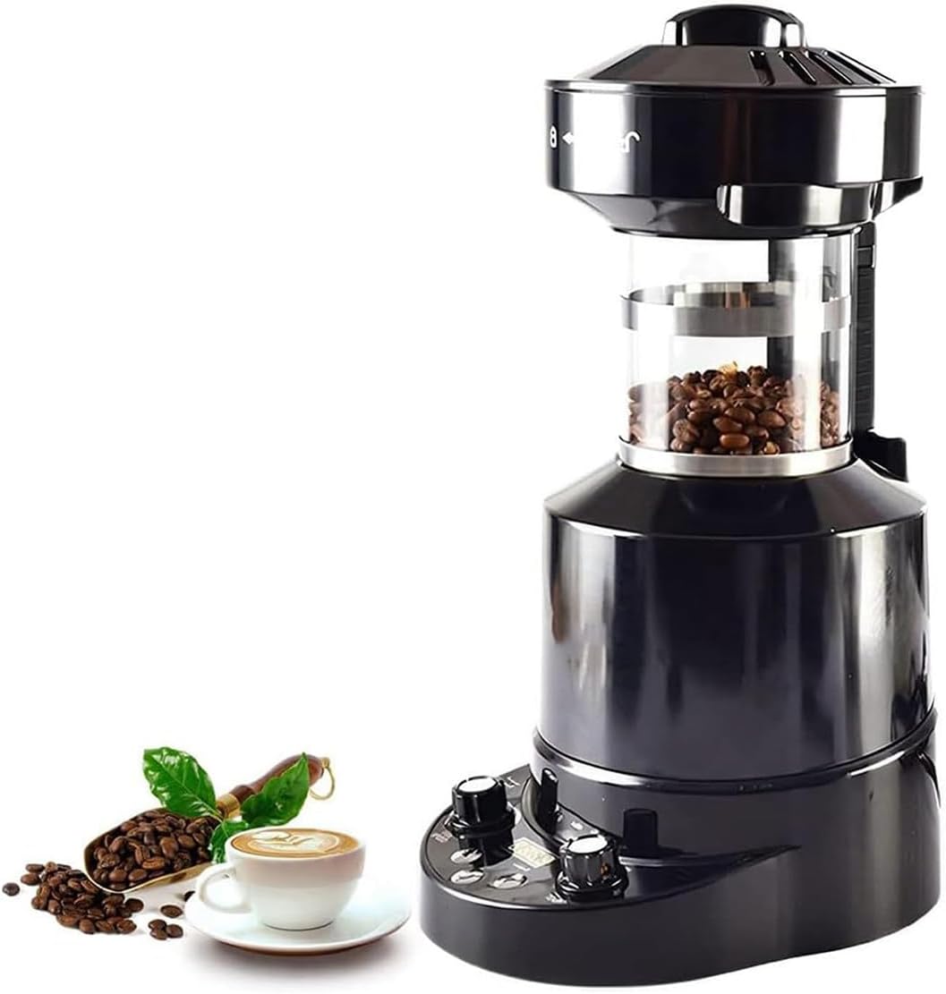 NYMFEA 2100W Automatic Household Electric Coffee Bean Roaster, Hot Air Electric Coffee Roaster Machine 100g Electric No Smoke Roasting Machine for Coffee Bean Baking