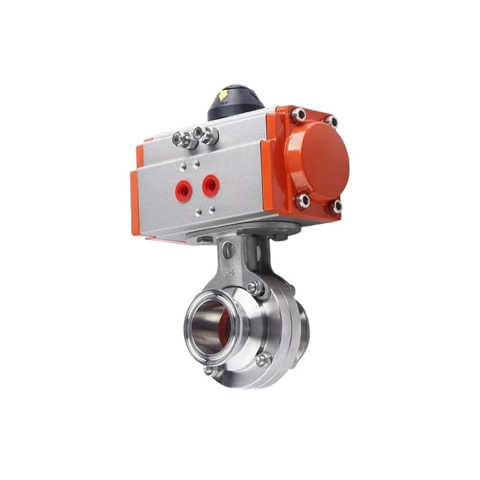 4" Stainless Steel 304 Tri-Clamp 119MM Silicone Pneumatic Butterfly Valve