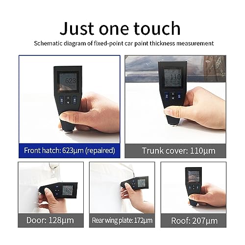 Medidor digital de espesor de pintura para automóvil con pantalla IPS y calibración múltiple miniatura 5