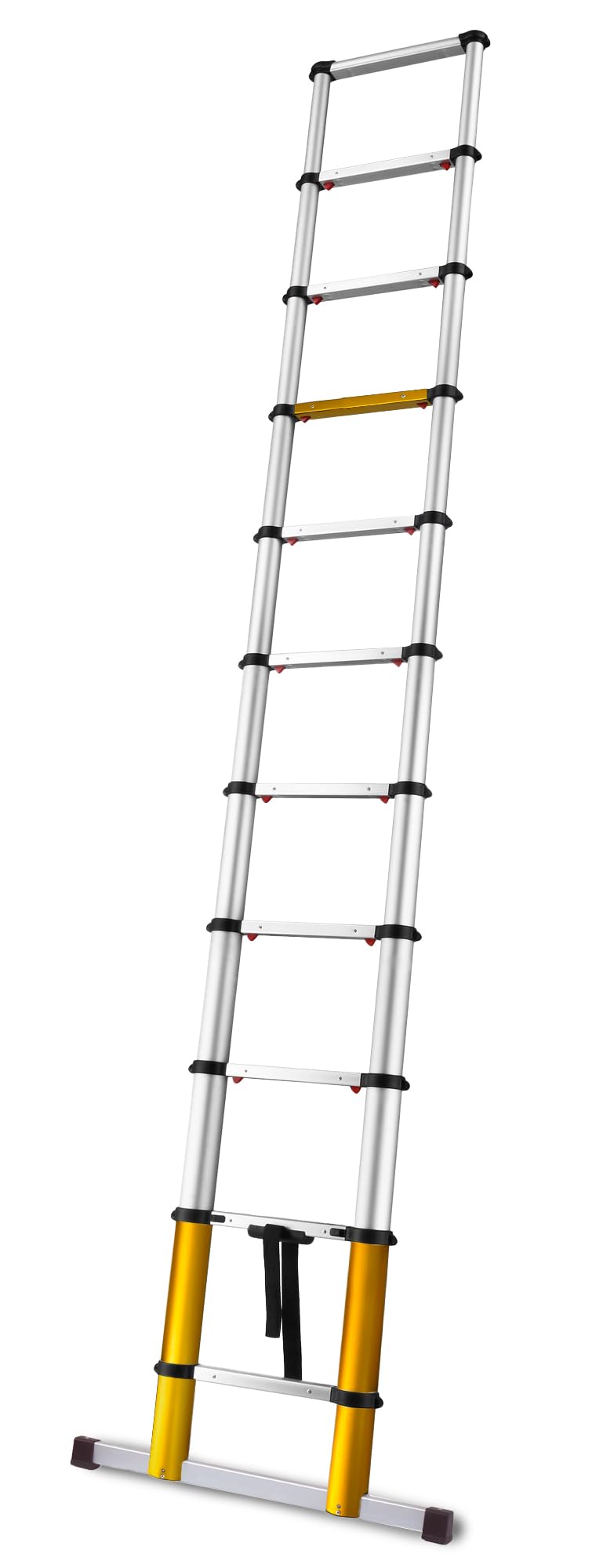 Drabest MAX Scala Telescopica Multiuso in Alluminio, Pieghevole e Allungabile, 11 Gradini, Portata 150 kg, Dimensioni 0,80 x 3,27 x 0,1 m