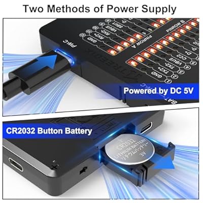 جهاز اختبار كابلات USB من Treedix، جهاز فحص كابلات USB، الكشف السريع عن الأسلاك الخاصة بـ Type-C وUSB-A 3.0 وMicro-B 3.0 وMicro-B 2.0 وMini-B 2.0 وكابلات Lightning من خلال فحص مصابيح LED