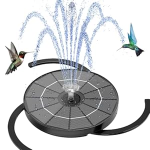 AISITIN 3.5W Solar Springbrunnen mit 4 Sprüheffekten