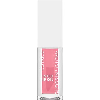Catrice Glossin' Glow Tinted Lip Oil No. 010 Pink Nourishing Colouring Effect with Oils Natural Glossy Vegan Paraben-Free No Microplastic Particles Nanoparticles Free Pack of 1 4 ml