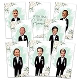 Lot de 40 jeux de fête prénuptiale avec inscription « Who has the Groom Scratch Off »   Jeu de 40 cartes à gratter pour invités   Motif floral amusant   Pour fête de fiançailles, fête de future mariée