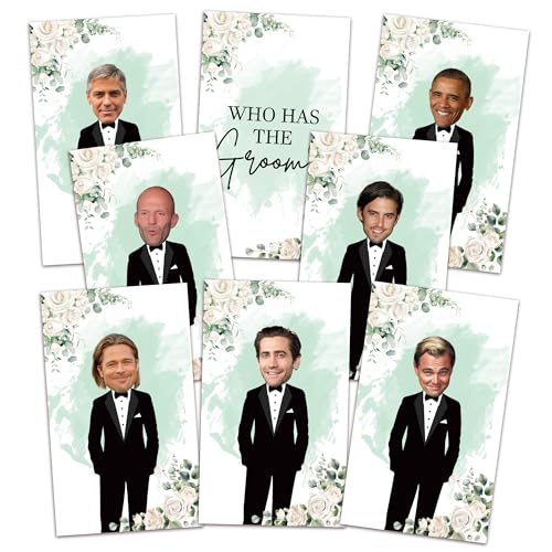 Lot de 40 jeux de fête prénuptiale avec inscription « Who has the Groom Scratch Off » - Jeu de...
