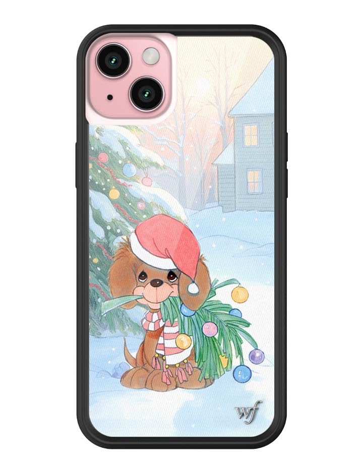 Coque iPhone 15 Plus Wildflower de protection antichoc noire design Moment