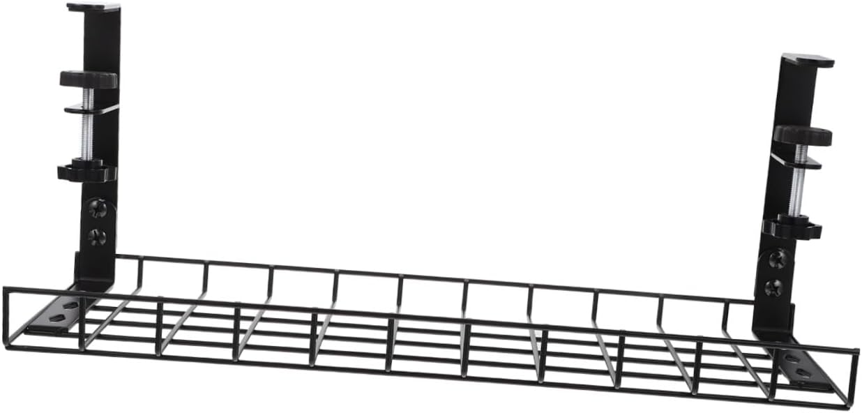 Desk Cable Rack Wire Management Tray 500mm Cord Organizer No Drill Large Capacity Cable Storage Holder for Office Desk
