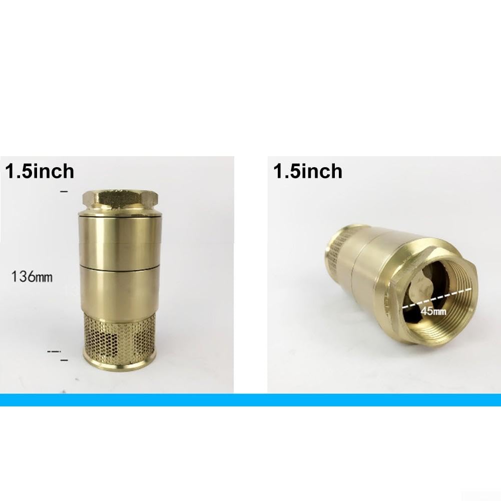 Válvula de base de cobre doble antirretorno para depósito de aceite, válvula antirretorno de cobre con filtro filtro válvula inferior para dispensador de combustible y depósitos de aceite, válvula de