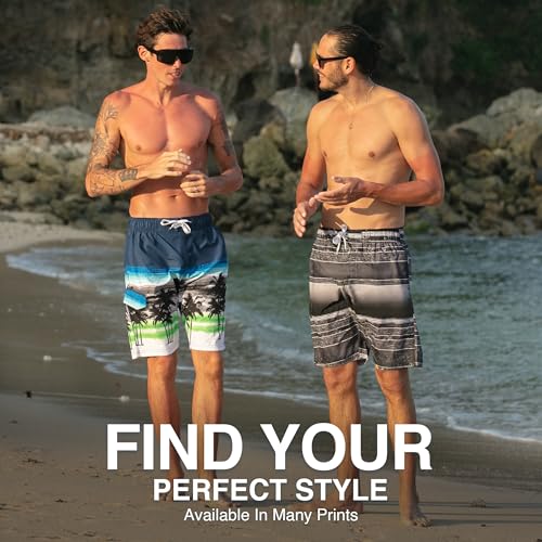 Image of Kanu Surf Men's Big Viper Extended Size Stripe Swim Trunk