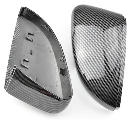 Capuchon rétroviseur pour VW Polo réparation coque rayée look carbone noir