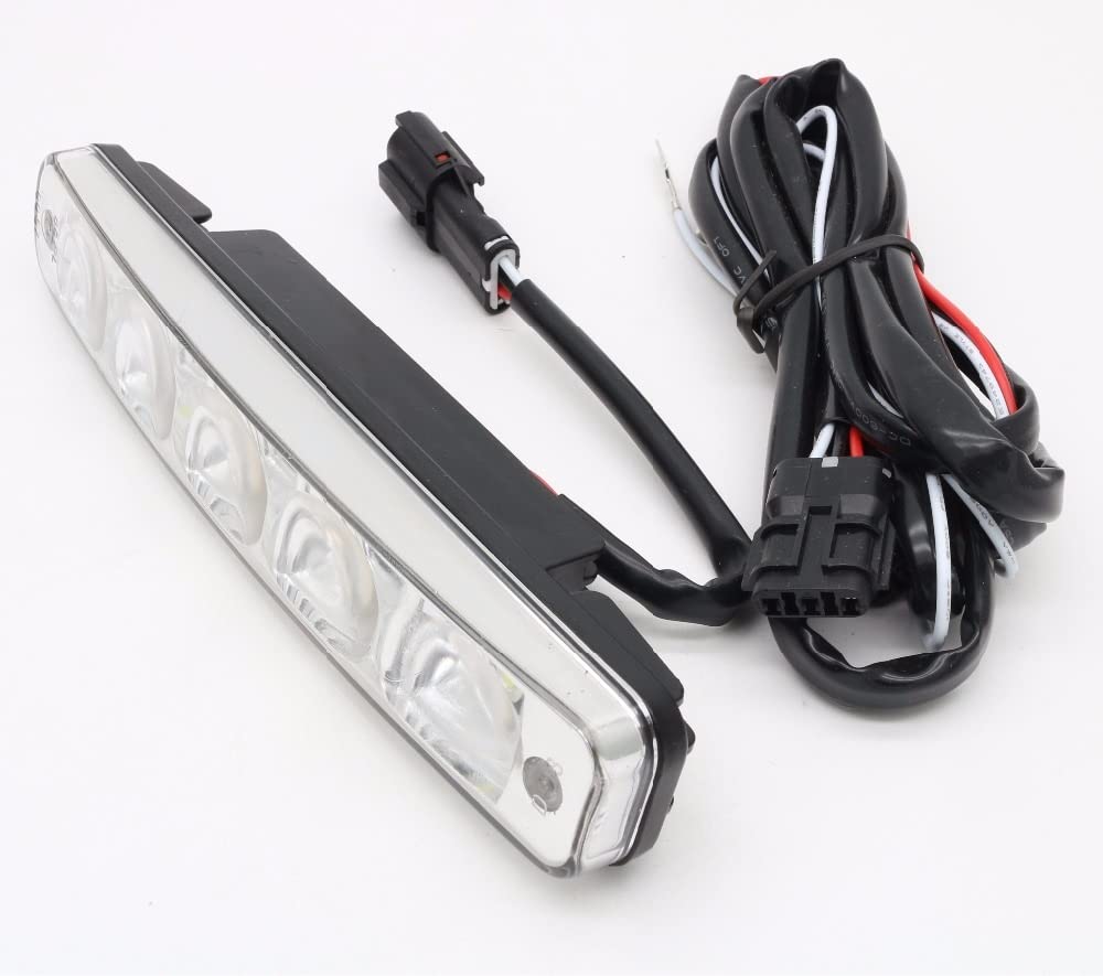 Luz de señal de Giro Impermeable DRL Coche Luz Diurna E4-Mark 12V 10W Super Brillante 5 E4 Carcasa De Aluminio 2pcs Auto Luces Giro Indicadoras
