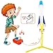 POKONBOY Toy Rocket Launcher for Kids Outdoor Toys - Jump Rocket Set Includes 6 Rockets and Launcher - Soars Up to 100 Feet Outdoor Rocket Toy Gift for Boys and Girls Ages 3 Years and Up