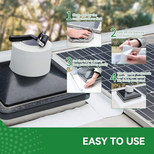 Image of RV Roof Sealant Tape, White, 6 Inch x 50ft RV Tape | Waterproof, Weatherproof, UV-Resistant, For RV, Camper, Trailer, Boat