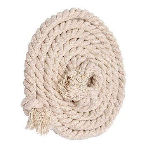 Tug of War Twisted White Cotton Rope 16mm Thickness (5mtr to 45mtr) (60Mtr x 16mm Rope)