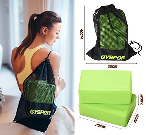 image for GYSPOR Yoga Blocks 2 Pack Eco Friendly Yoga Block with Non-Slip Surfac