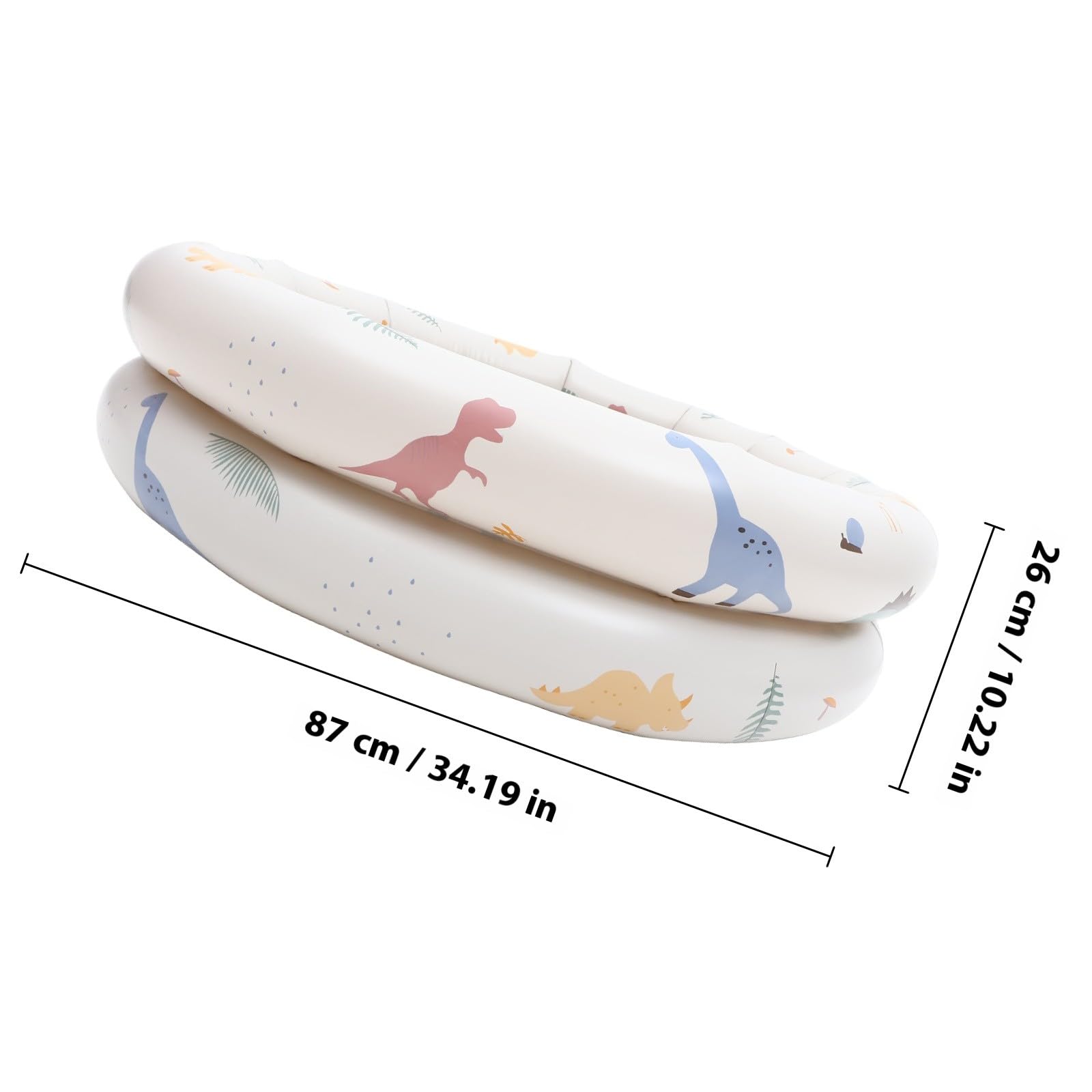 Veemoon Pataugeoire Gonflable pour Bébé en PVC Beige, Piscine Gonflable Épaisse Réutilisable pour Fête de Piscine Plein Air