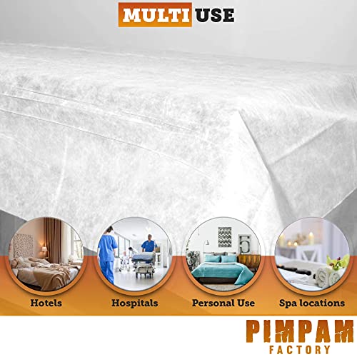 PimPam Factory - Vliesstoffs Einmal Bettwäsche 80 x 200 cm - Nicht verstellbare Einweg Bettwäsche - Flüssigkeitsabweisend - Einweglaken Ideal für Sondergrößen - Hergestellt in EU - Packung 10 - Image 6