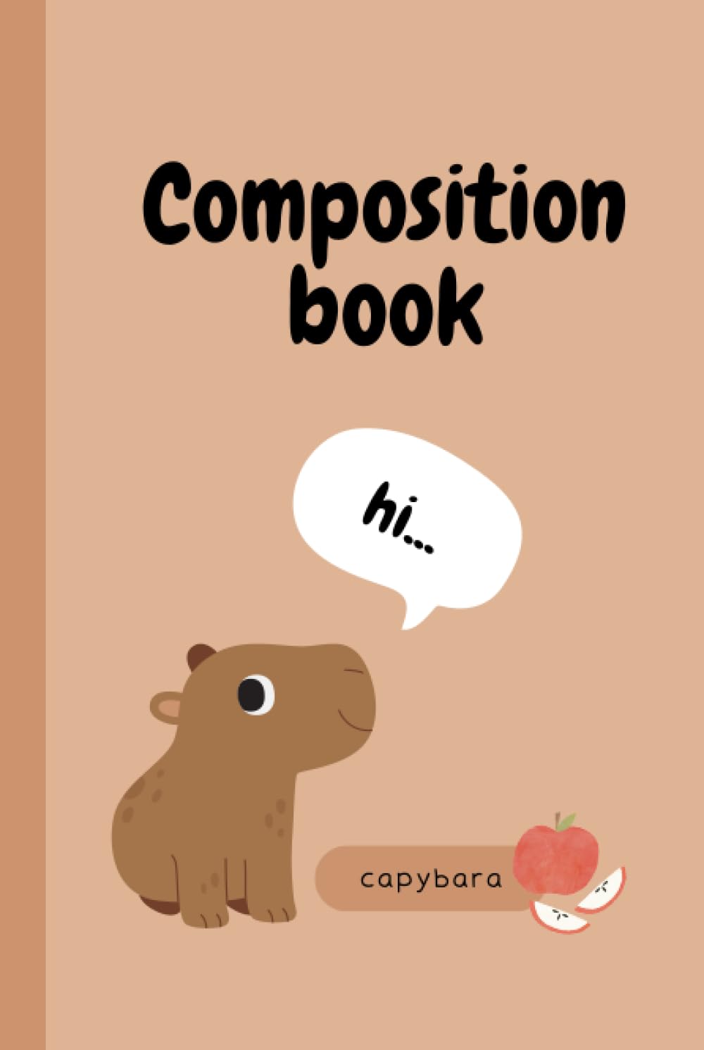 Composition book: hardcover book, diary book ,Ideal for Kids & Adults,Striped Capybaras ,Size 6''x9'',120 Sheets ,