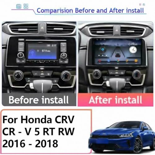 Pantalla de Coche Solución Manos Libres Bluetooth y Carplay para Honda CR-V RT RW 2