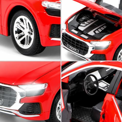 Image of Magicwand 1:32 Scale Die-Cast Metal Q8 Beast Car【Colors as Per Stock】 with Openable Doors,Lights,Music and Pull Back Action【Pack of 1】