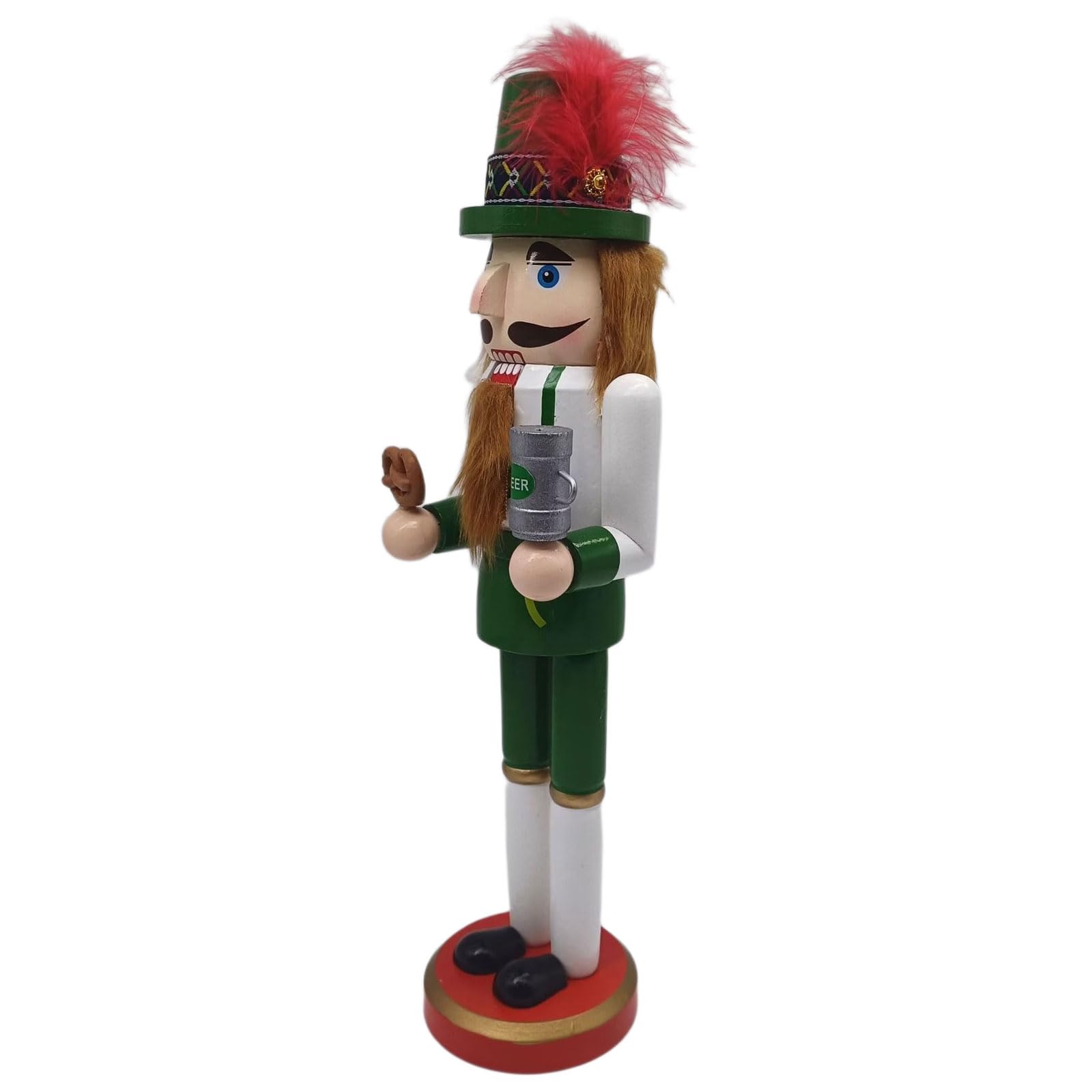 JDNH German Bavarian Oktoberfests Nutcrackers Ornament Wooden Nutcrackers Figures Ornament for Bavarian German Party Decors