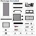 GeeekPi 8U Netzwerkschrank, 10-Zoll-Rack für Netzwerk-, Server-, Audio- und Videoausrüstung, DeskPi RackMate T1 Rackmount-Server-Schrank Gehäuse (Schwarz)