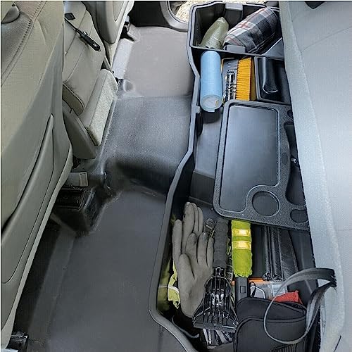 KINGGERI Under Seat Storage Box?Compatible with 2019-2025 Chevy Silverado/GMC Sierra 1500?, Automotive Console Caddy