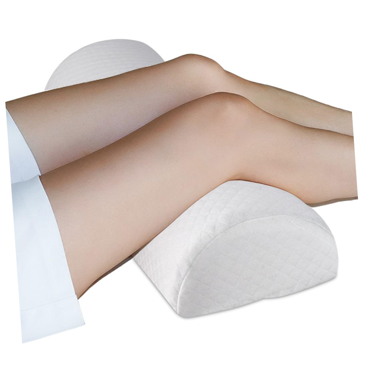 Almohada de Memoria Rodillas, Semicircular, Poliuretano Blanco