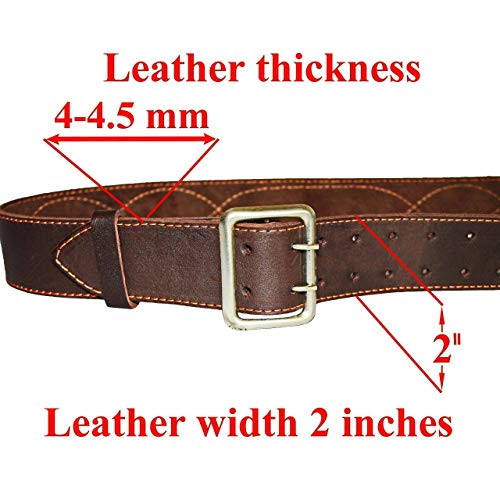 Big Sizes 46"-59" Heavy Duty Work Belts for Big Men | Wide 2 Inch Belt for Jeans | Handmade Men's Leather Belt | Best Men's Leather Gift3