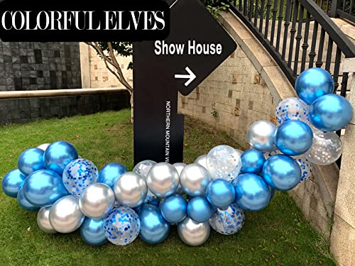 Image of Metallic Silver Balloons 10 Inches 100 Pack Helium Shiny Thicken Chrome Silver Party Balloon