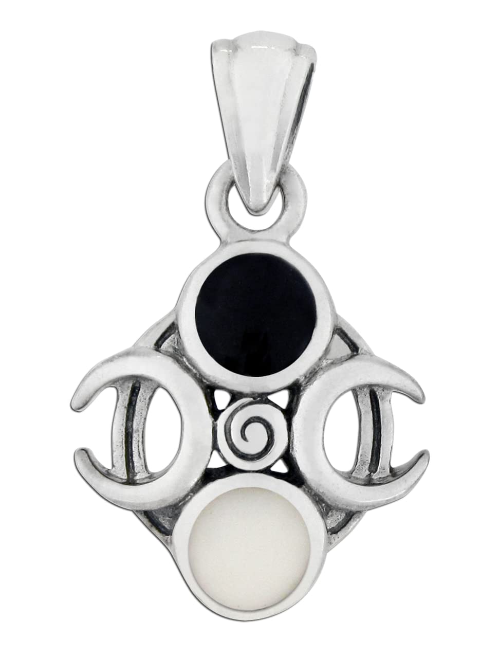 MM: Silver Moon Phase Goddess Pendant