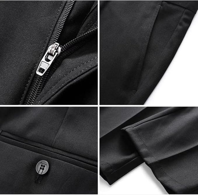 Men's Slim Fit 3 Piece Blazers Vest Pants Classic Double Breasted Suit Wedding Formal Prom Groomsmen Tuxedo Suits4