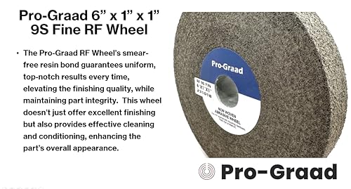 1 pack 6 x 1 x 1 9s fine series 1000 rf long life convolute deburring finishing amp polishing wheel includes arbor adapter for use on 34 58 12 inch shaft sizes pack of 1