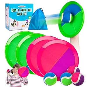 Toss and Catch Ball Game – Ideal Outdoor Beach, Pool & Yard Toy for Toddlers and Kids Ages 4, 5, 6, 7, 8+, Perfect for Boys Girls – Great Birthday Gift & Stocking Stuffers