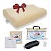 SnoozeWise® Memory Foam Contour Pillow. Firm Yet Supportive. Relieve Your Pillow Neck Pain! Extra Allergy Pillow Case. Size 22.4x14.4 inches with 2 Unique Neck Heights. 100% Cotton Cover with Zipper.