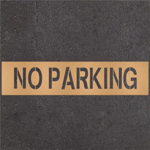 Noveread 12 Letter No Parking Stencil 15.8 x 89 Foldable Fire Lane Stencil Cardboard Parking Lots Curbs Painting Stencils Reusable Template for Traffic Curb Marking Pavement Sign