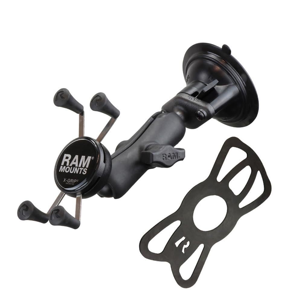 RAM Mount RAM-B-166-UN7 Supporto a Ventosa per iPhone 5 con attacco a molla RAM X-Grip