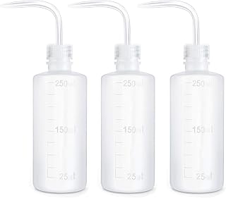 AxeSickle 3PCS 250ml Wash Bottle Watering Tools, Plastic Safety Squeeze Bottle Medical Label Tattoo Wash Bottle, Lab Tip Liquid Storage. (8oz / 2 Bottle)
