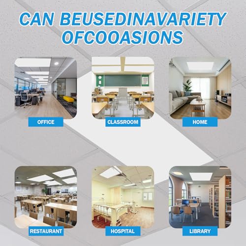 Image of 8 Pcs Fluorescent Light Covers with 80 Magnets Decorative for Classroom Ceiling Light 4 x 2 Feet Magnetic Light Covers Filter Easy Install for Office Hospitals & Home Drop Ceiling Supplies
