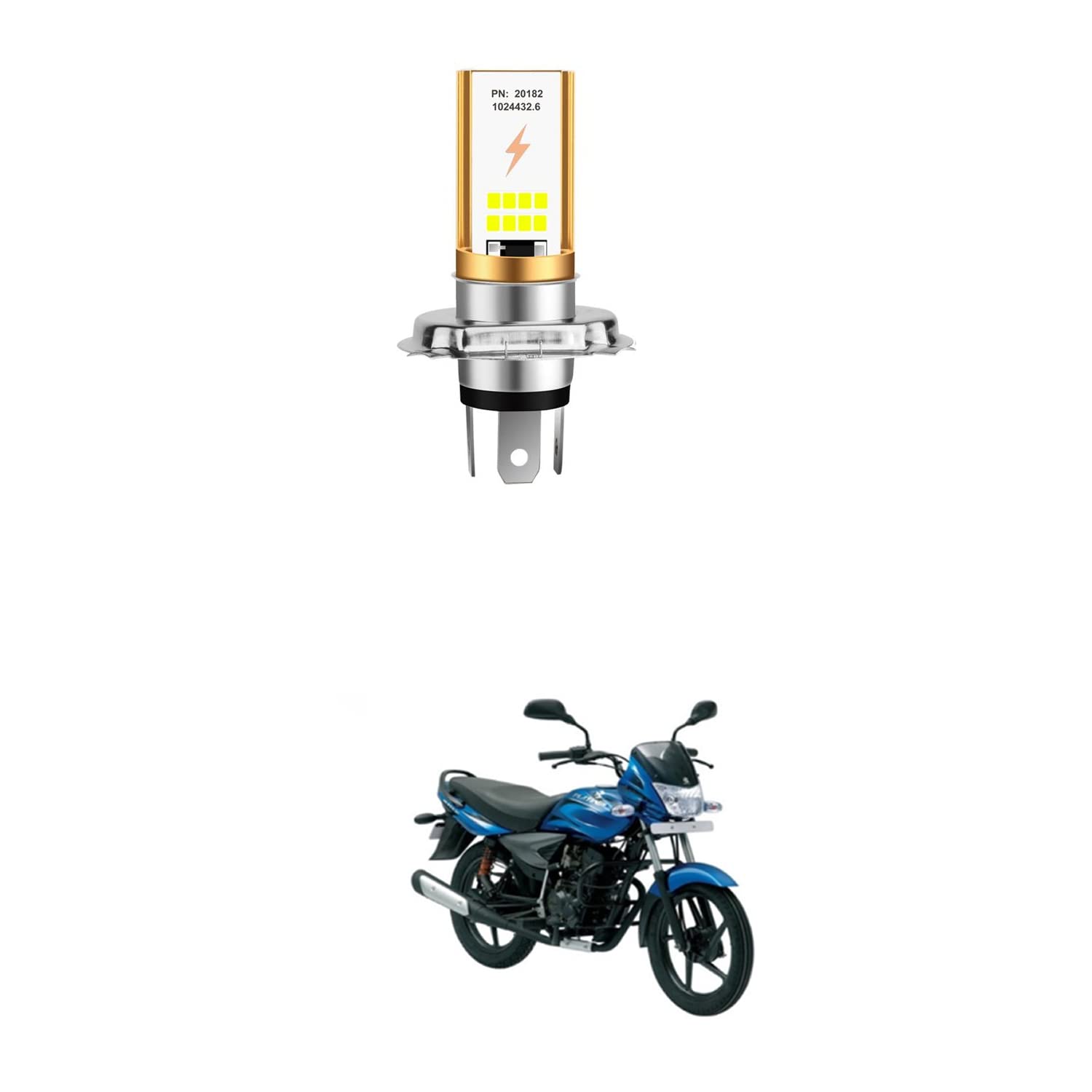 XZRTZ H4 LED Motorcycle Headlight Bulb Hi/Lo Beam LED Car Headlight H4