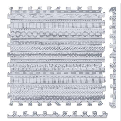 Play Platoon Non-Toxic Large Kids Play Mats (9 tiles, 72 x 72 in) Acadia Print
