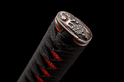 Miniatura 55 de Espada katana tradicional forjada a mano con calor/arcilla templada Katanas auténticas de samurái japonesas auténticas y auténticas de acero al