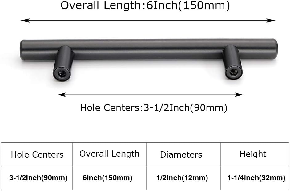 homdiy 3.5in Cabinet Pulls Black - HD201BK Matte Black Cabinet Hardware 25 Pack Black Handles for Cabinets Vintage Cabinet Handles and Drawer Pulls