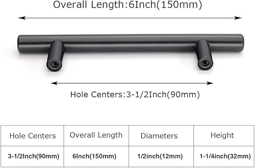 Miniatura 53 de homdiy - Tiradores de níquel cepillado para gabinetes, herraje para cajones y puertas de alacenas de cocina y baño, paquete de 40 tiradores, 3