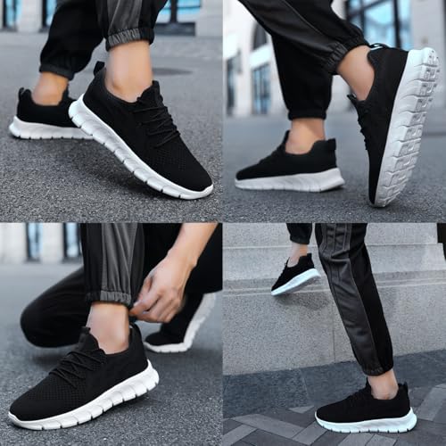 Image of Mens Walking Tennis Shoes Slip On Hiking Running Sneakers Non Slip Fitness Casual Workout Athletic Gym Lightweight Breathable Comfortable Trainers