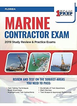 Paperback Florida Marine Contractor Exam: 2019 Study Review & Practice Exams Book