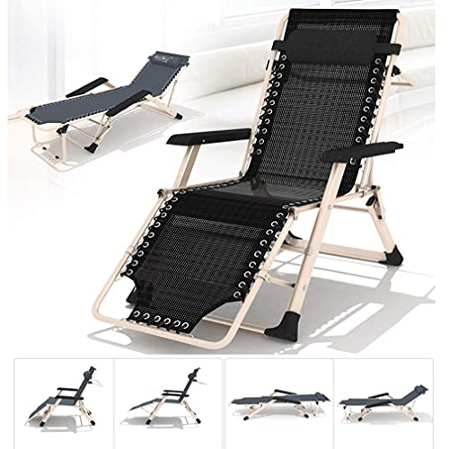 Chaise longue inclinable contre le mal de dos avec appui-tête réglable