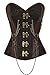 Produktbild r-dessous Hochwertige Corsage Vintage Corsett braun Gothic Bustier Steampunk Top Mieder Schnür Korsett Groesse: L