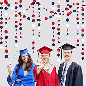46ftnavyblueredwhitecircledotsgarlandsroyalblueredhangingpaperpolkadotsstreamerfor4thofjulyamericanindependencedayusanationaldaypatrioticveteranspartydecorationssupplies Urban Country Home Decor 46 ft navy blue red white circle dots garlands royal blue red hanging paper polka dots streamer for 4th of july american independence day usa national day patriotic veterans party decorations supplies urban country home decor